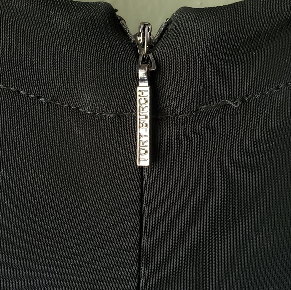 Tory Burch Black Statement Collar Dress Size Large - Picture 3 of 8